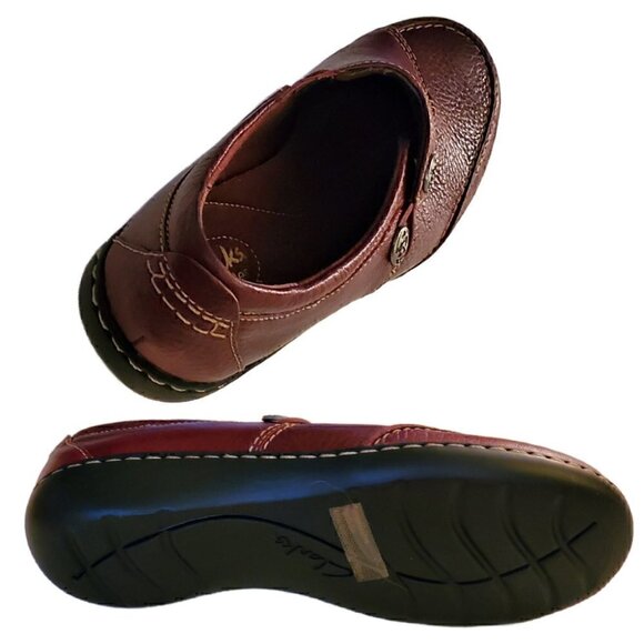 Woman's Clarks Ashland Lane Leather Mules, Leather Slip-On Flats NIB - Picture 3 of 3